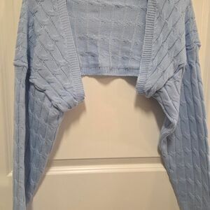 Women's Light Blue Knit Shrug